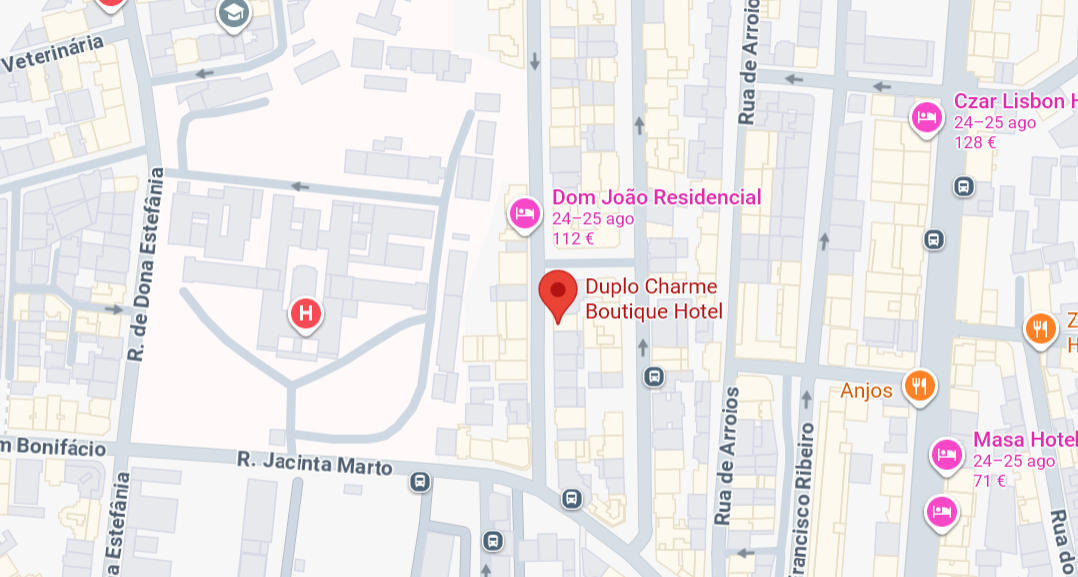 mapa hotel duplo